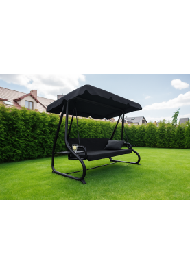Велика гойдалка з подушками LEOBRO Luxury Black