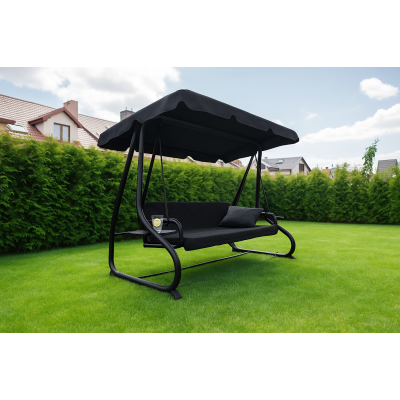 Велика гойдалка з подушками LEOBRO Luxury Black