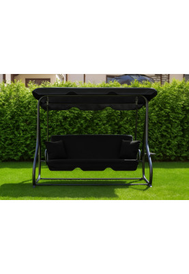 Велика гойдалка з подушками LEOBRO Luxury Black