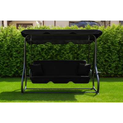 Велика гойдалка з подушками LEOBRO Luxury Black
