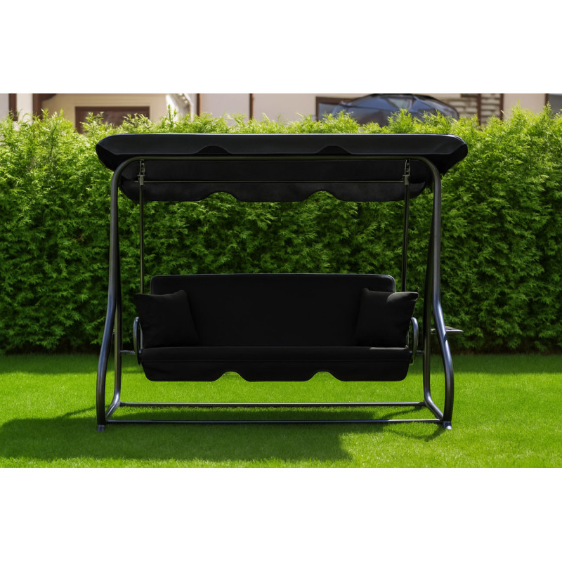 Велика гойдалка з подушками LEOBRO Luxury Black
