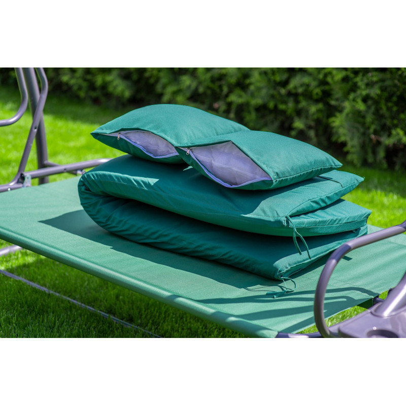 Велика гойдалка з подушками LEOBRO Luxury Green