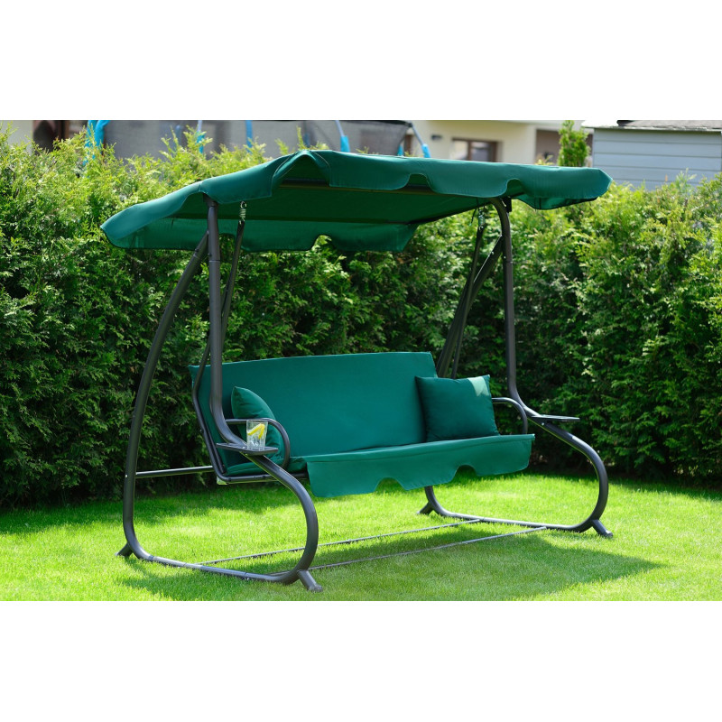 Велика гойдалка з подушками LEOBRO Luxury Green