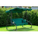 Велика гойдалка з подушками LEOBRO Luxury Green