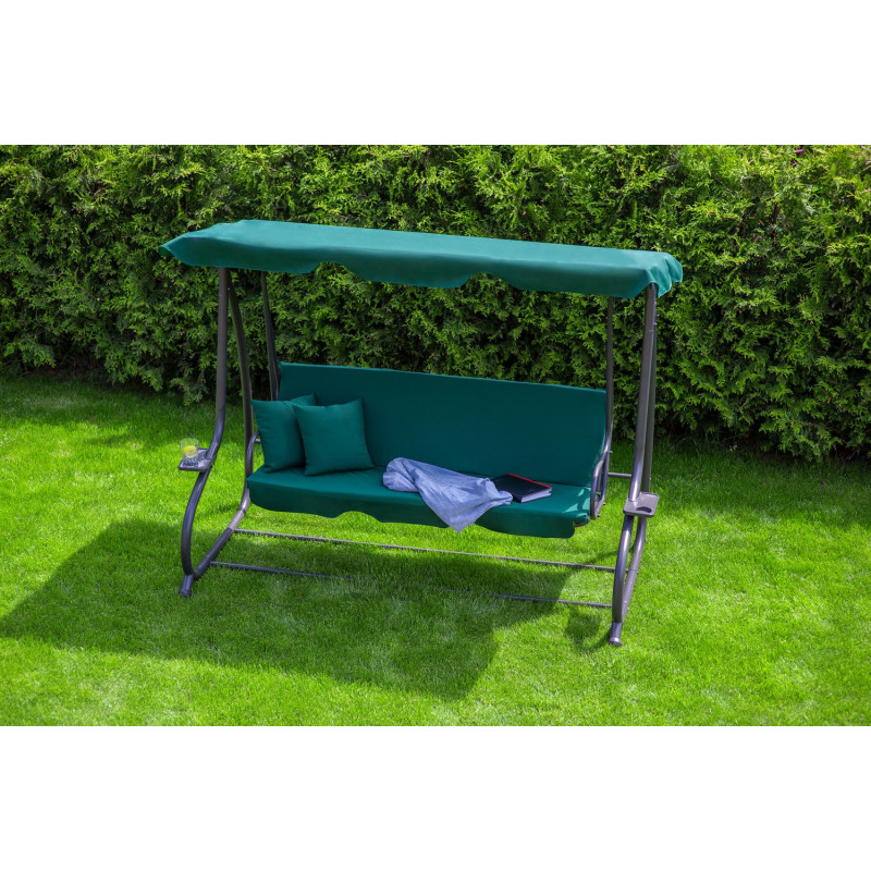 Велика гойдалка з подушками LEOBRO Luxury Green