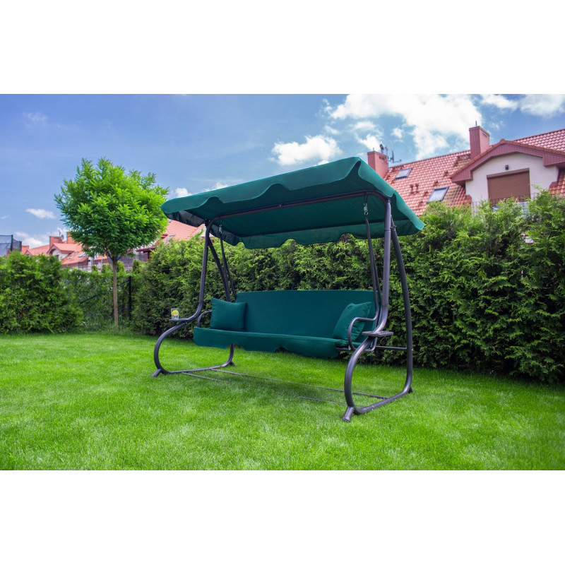 Велика гойдалка з подушками LEOBRO Luxury Green