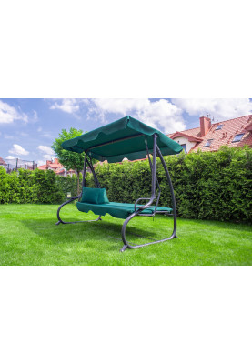 Велика гойдалка з подушками LEOBRO Luxury Green