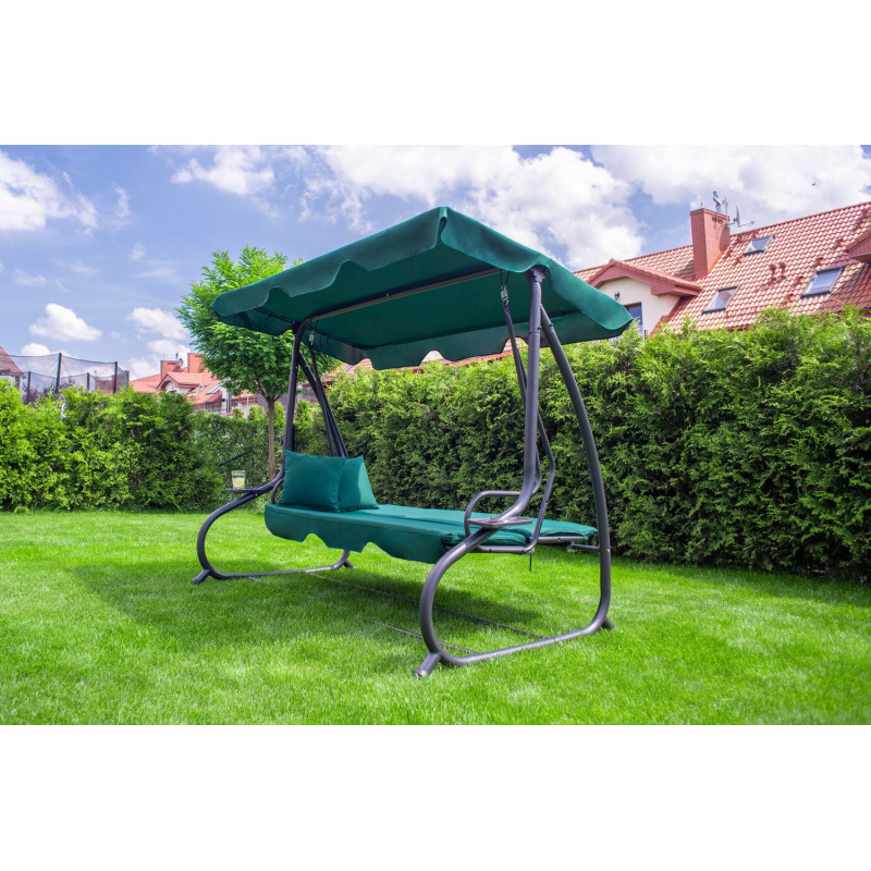 Велика гойдалка з подушками LEOBRO Luxury Green