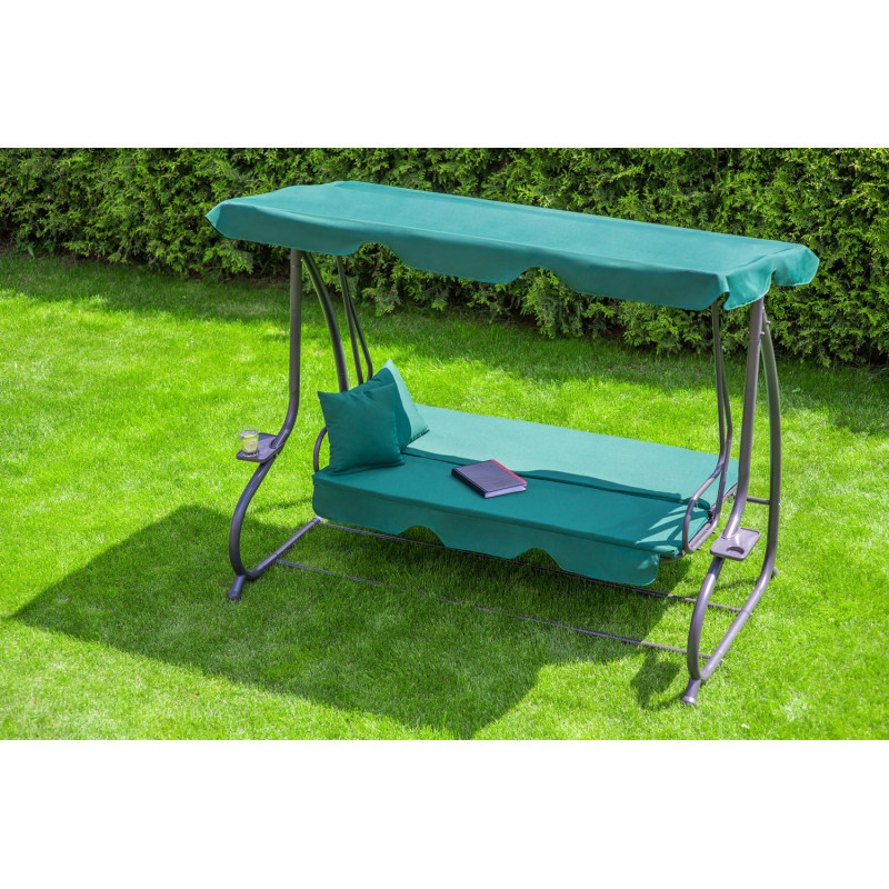 Велика гойдалка з подушками LEOBRO Luxury Green