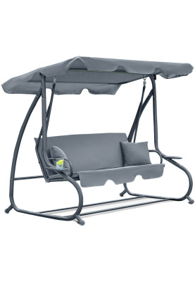 Велика гойдалка з подушками LEOBRO Luxury Grey