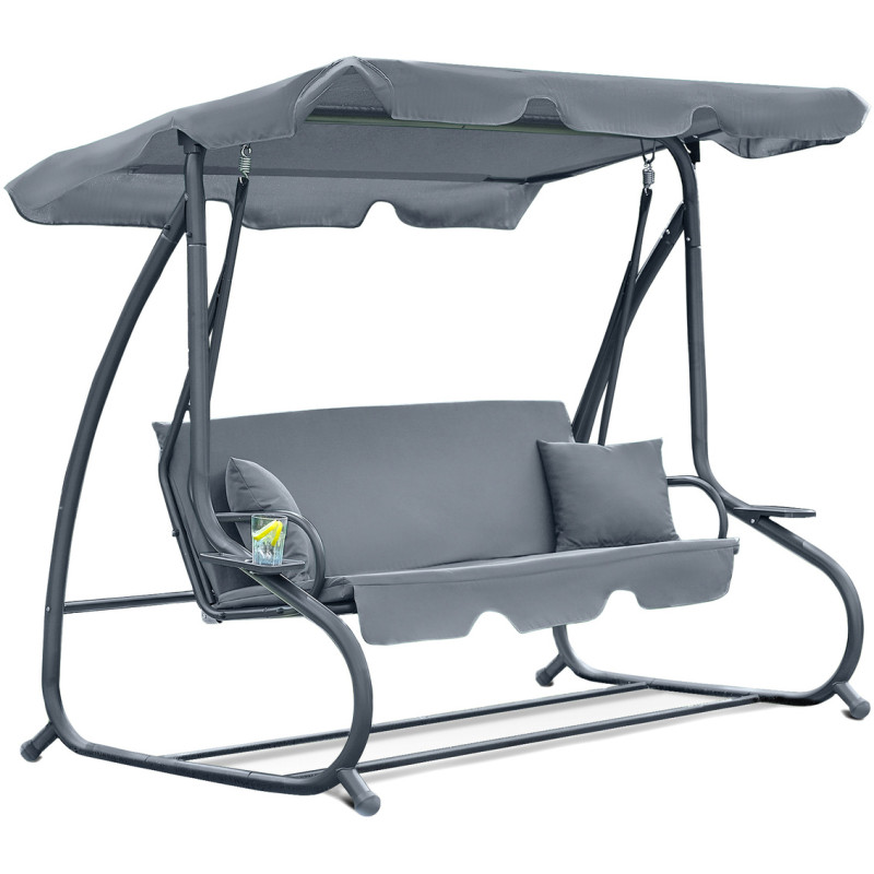 Велика гойдалка з подушками LEOBRO Luxury Grey