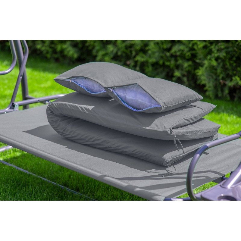 Велика гойдалка з подушками LEOBRO Luxury Grey