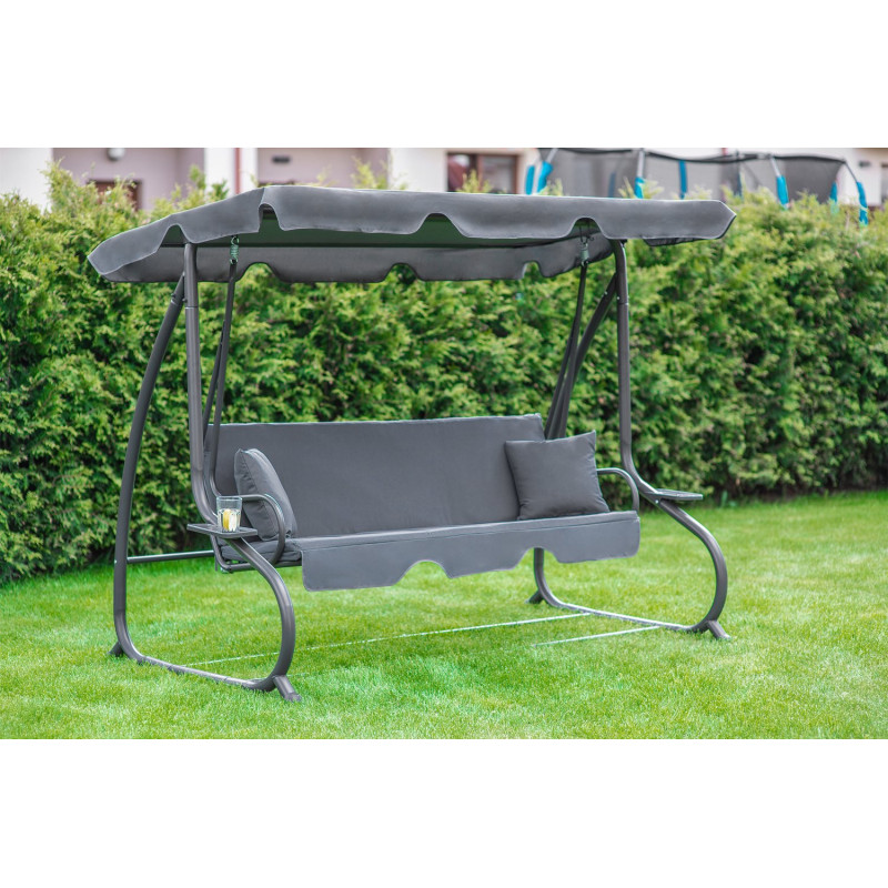 Велика гойдалка з подушками LEOBRO Luxury Grey