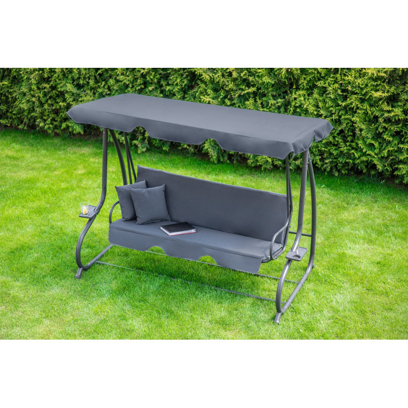 Велика гойдалка з подушками LEOBRO Luxury Grey