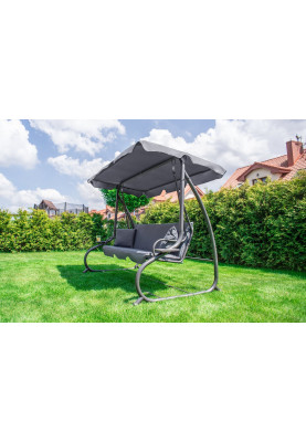 Велика гойдалка з подушками LEOBRO Luxury Grey