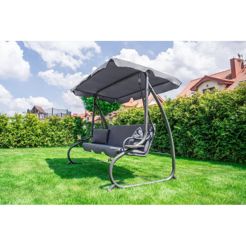 Велика гойдалка з подушками LEOBRO Luxury Grey