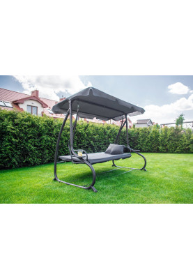 Велика гойдалка з подушками LEOBRO Luxury Grey