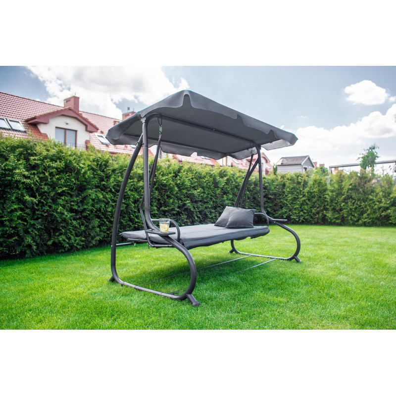 Велика гойдалка з подушками LEOBRO Luxury Grey