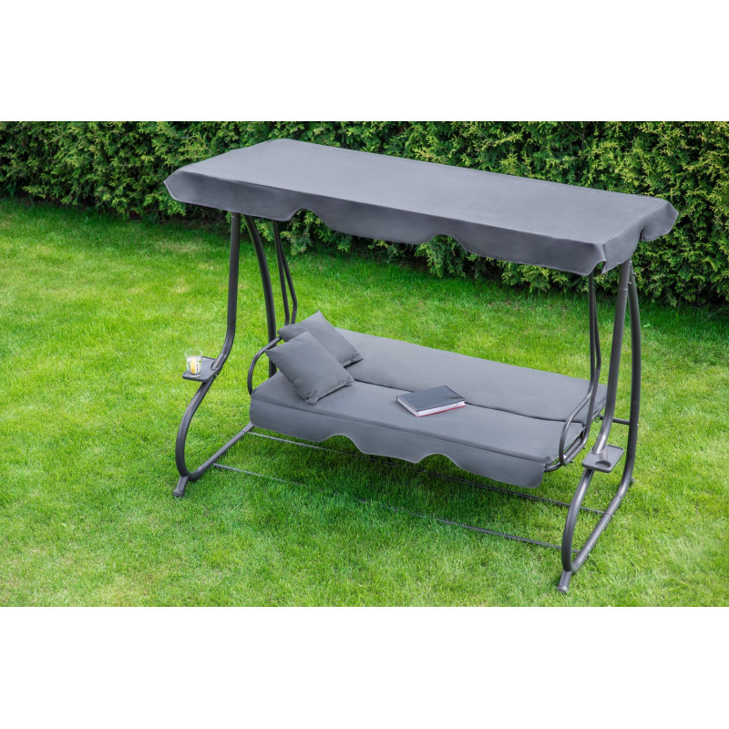 Велика гойдалка з подушками LEOBRO Luxury Grey