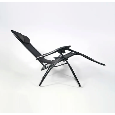 Розкладне крісло шезлонг LEOBRO Zero Gravity Чорне (HT-167D BLACK)