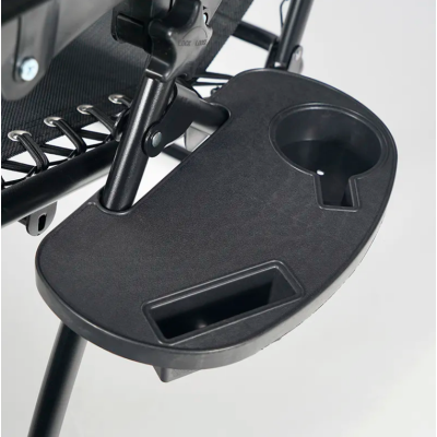 Розкладне крісло шезлонг LEOBRO Zero Gravity Чорне (HT-167D BLACK)