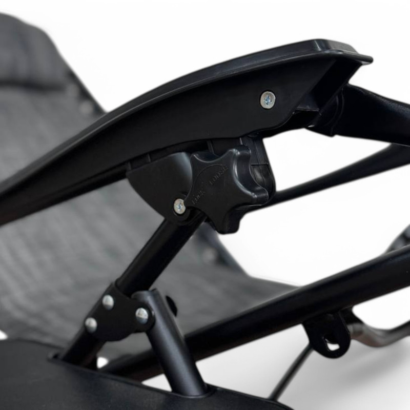 Розкладне крісло шезлонг LEOBRO Zero Gravity темно-сіре (HT-167D DARK GREY)