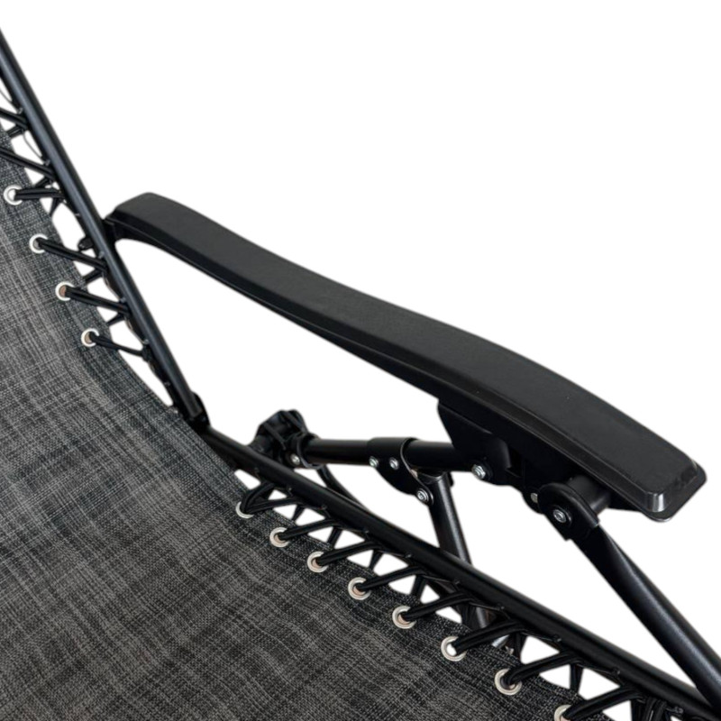 Розкладне крісло шезлонг LEOBRO Zero Gravity темно-сіре (HT-167D DARK GREY)