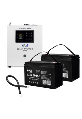 Гібридний ДБЖ/інвертор Volt Polska SINUS PRO 2000 S 24/230V 1400/2000W + 2 шт Акумулятор VOLT VRLA 100Ah 12V