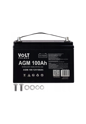 Гібридний ДБЖ/інвертор Volt Polska SINUS PRO 2000 S 24/230V 1400/2000W + 2 шт Акумулятор VOLT VRLA 100Ah 12V