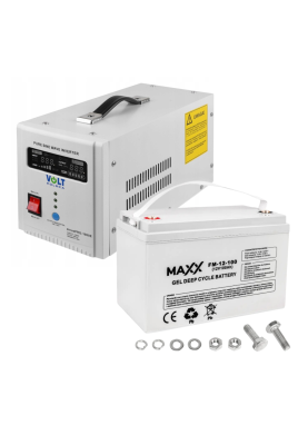 Комплект Volt Polska SINUS PRO 1000E W 12/230V 700/1000W + Акумулятор гелевий 4SUN MAXX GEL 100 Ah