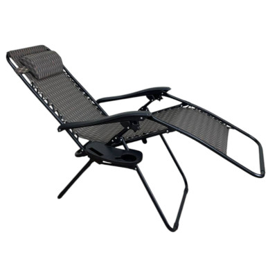 Розкладне крісло шезлонг LEOBRO Zero Gravity в клітку (HT-167D PLAID)