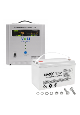 Комплект Volt Polska SINUS PRO 2000E 12/230V 1250/2000W + Акумулятор гелевий 4SUN MAXX GEL 100 Ah
