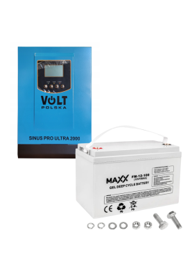Комплект Volt Polska ULTRA-HV 2000 12/230V 1600/2400W + Акумулятор гелевий 4SUN MAXX GEL 100 Ah