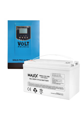 Комплект Volt Polska ULTRA-HV 2000 12/230V 1600/2400W + Акумулятор гелевий 4SUN MAXX GEL 120 Ah