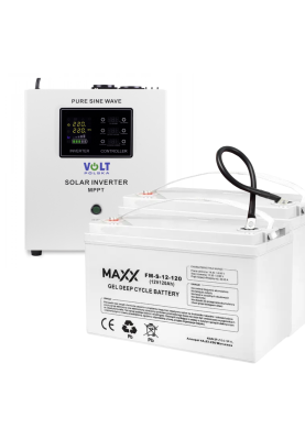 Комплект Volt Polska SINUS PRO 2000S 24/230V 1400/2000W + Акумулятор гелевий 4SUN GEL 120 Ah 2 шт