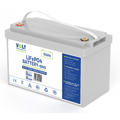 Акумулятор Volt Polska LiFePO4 12,8V 150Ah (100A) + BMS (6AKLI15012)