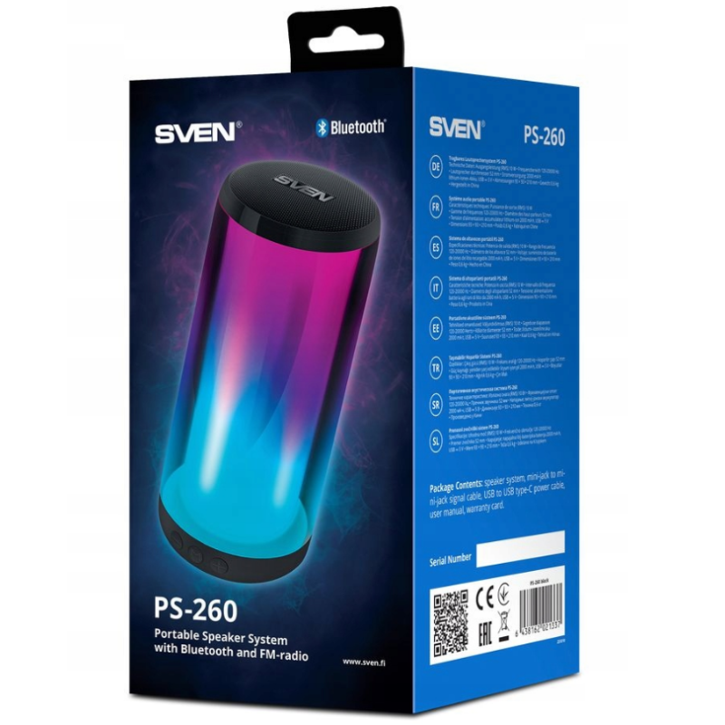 Колонка блютус SVEN PS-260 10W