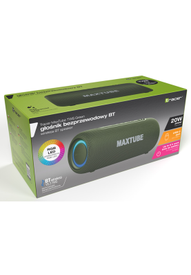 Bluetooth колонка Tracer MaxTube TWS Green 20W (TRAGLO47359)