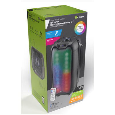 Караоке-блютуз колонка Tracer Rocket TWS Black 16W (TRAGLO46925)