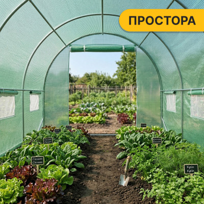 Посилена садова теплиця парник LEOBRO Garden 10м2 Green (LB-10M25) Посилена садова теплиця парник LEOBRO Garden 10м2 Green (LB-10M25)
