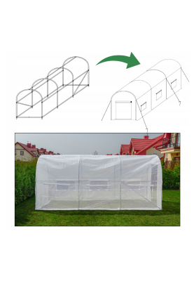 Посилена садова теплиця парник LEOBRO Garden 10м2 White (LB-10M25W)