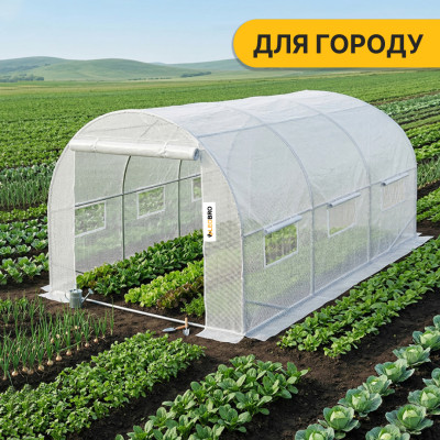 Посилена садова теплиця парник LEOBRO Garden 10м2 White (LB-10M25W)