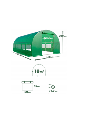 Садова теплиця парник LEOBRO Garden 18м2 Green (LB-18M19)