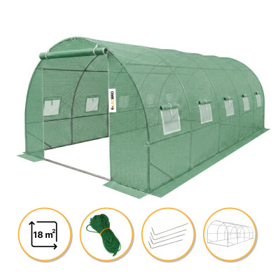 Посилена садова теплиця парник LEOBRO Garden 18м2 Green (LB-18M25)