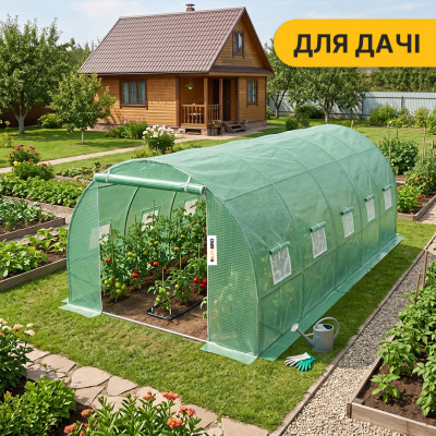 Посилена садова теплиця парник LEOBRO Garden 18м2 Green (LB-18M25) Посилена садова теплиця парник LEOBRO Garden 18м2 Green (LB-18M25)