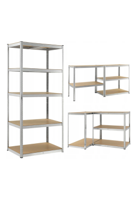 Металлический стеллаж FunFit 180x100x50 см, прочный (200 кг/полка)