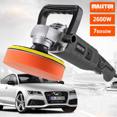 Полировальная машинка MAJSTER MP0442 2,6KW + 4 насадки + полировальная паста MENZERNA