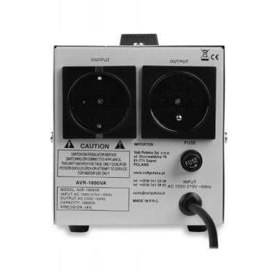 Стабілізатор напруги Volt Polska AVR 1000VA 8-11% (5AVR1000SE)