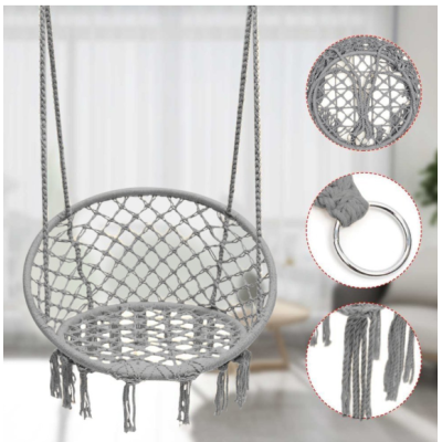 Гойдалка гніздо 110 см плетена FUNFIT Gray (2766)