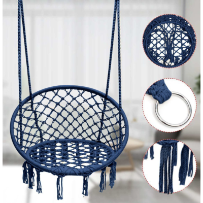 Гойдалка гніздо 110 см плетена FUNFIT Blue (2765)